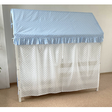 Крыша и шторы для кроватки домика ТД-15