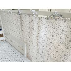 Крыша и шторы для кроватки домика ТД-16