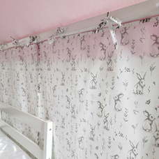 Крыша и шторы для кроватки домика ТД-39