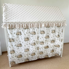 Крыша и шторы для кроватки домика ТД-42