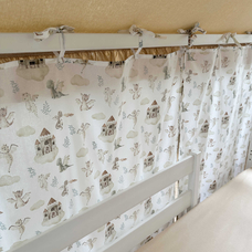 Крыша и шторы для кроватки домика ТД-45