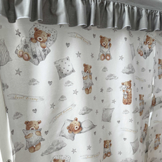 Крыша и шторы для кроватки домика ТД-49