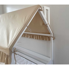 Крыша и шторы для кроватки домика ТД-13